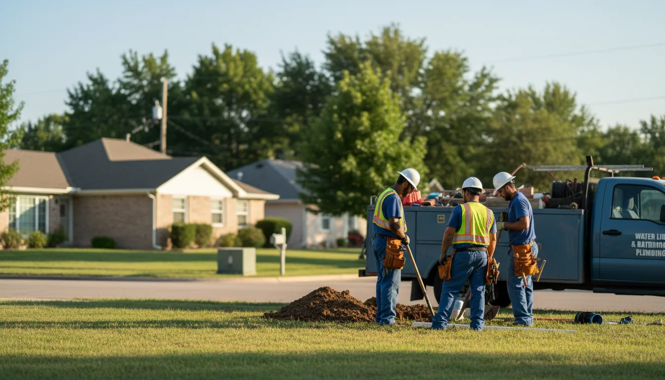 Residential water line and bathroom plumbing service in Texarkana, AR